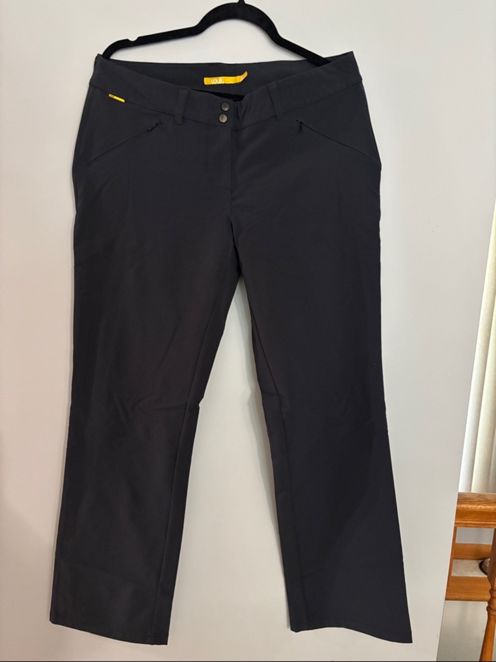 Lole Black Women's Track Pants with Yellow Accents